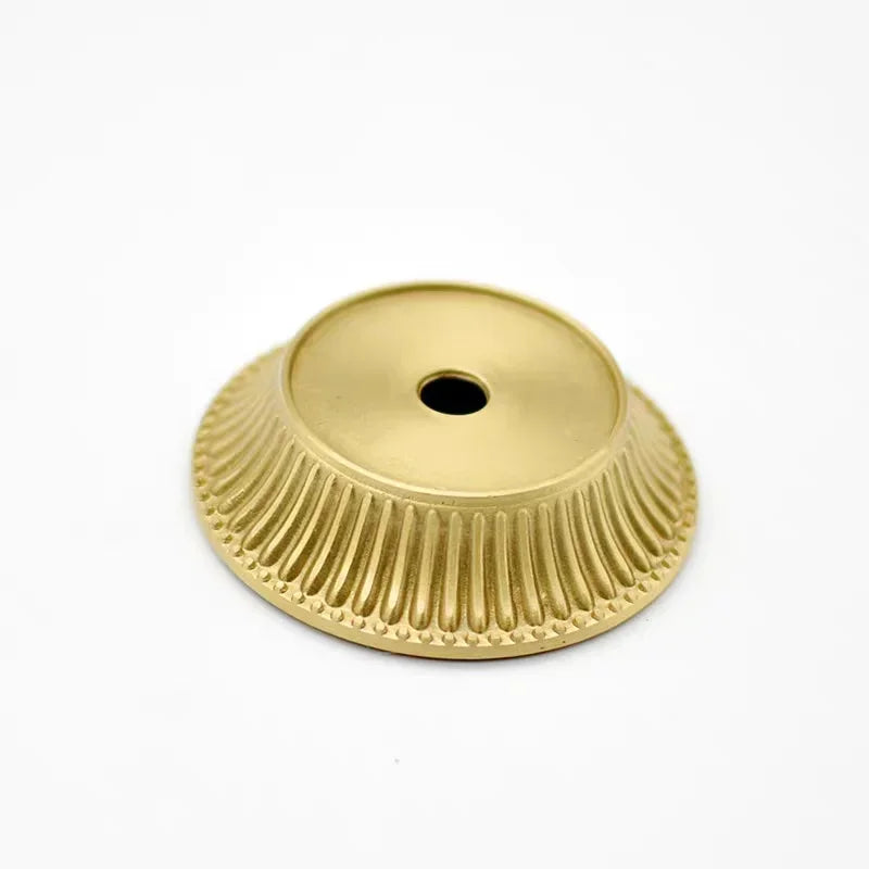 Bohemian Oyster Copper Base for Ceramic Lamps | Wave-Edge Craft Disk, Lighting Fixture Mounting Component