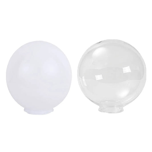 White Clear D15cm D20cm D25cm Acrylic Replacement Lampshade for Post Pillar Lamp with 9.2cm Opening Globe Transparent Lamp Shade - Adrianas Specialty Lamp Shades