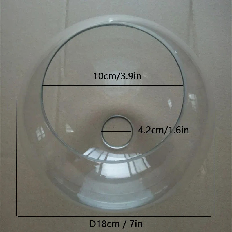 Hand Blown Clear Glass Globe Lamp Shade