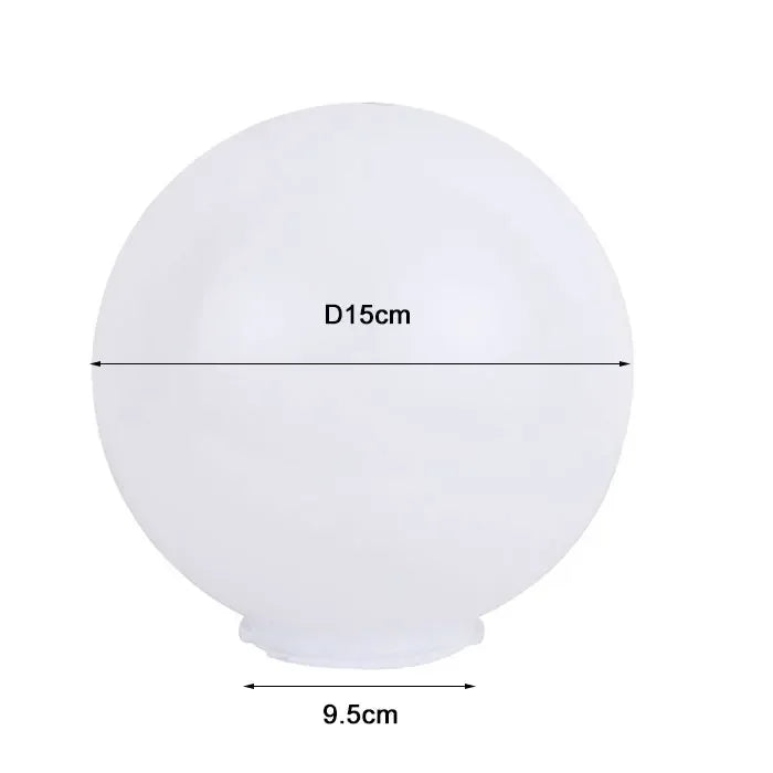 Outdoor Light Globe Lamp Shade Acrylic Round Lampshade Cover PMMA plastic milky Shade Replacement for Post Pillar Lawn Lighting
