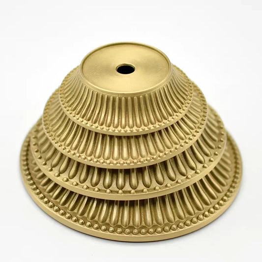 Bohemian Oyster Copper Base for Ceramic Lamps | Wave-Edge Craft Disk, Lighting Fixture Mounting Component