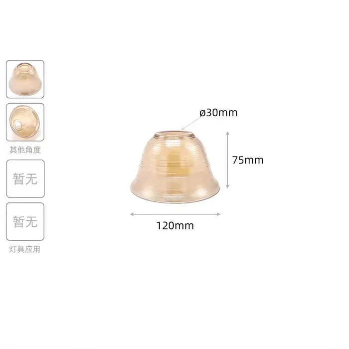 Industrial Stained Glass E14 Lamp Shade Replacement with 30mm Opening