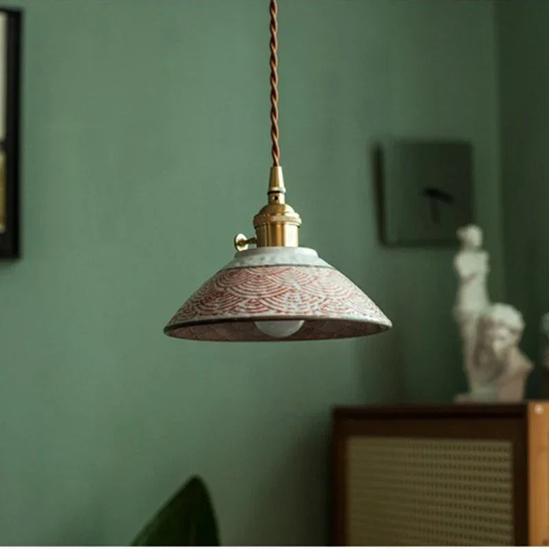 IWHD Creative Coloured Glaze Pendant Light LED Hanging Lamp For Home Decoration Dining Living Room E27 Bulb Included 90V-260V