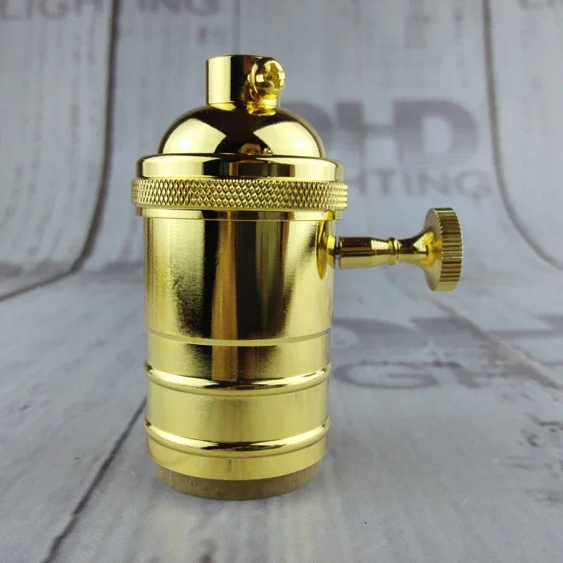 Electroplated copper Light Holder brass material silver/antique brass/shinning black 100% copper DIY Pendant Light Lamp Sockets