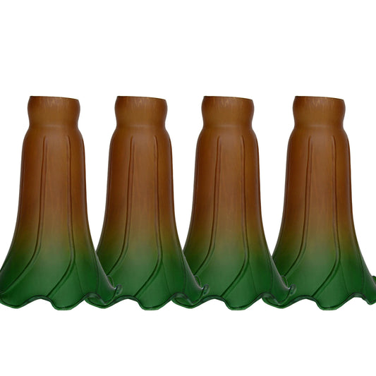 4 Pack Tulip Glass Lamp Shades Lily Lamp Replacement Shades Tiffany Style