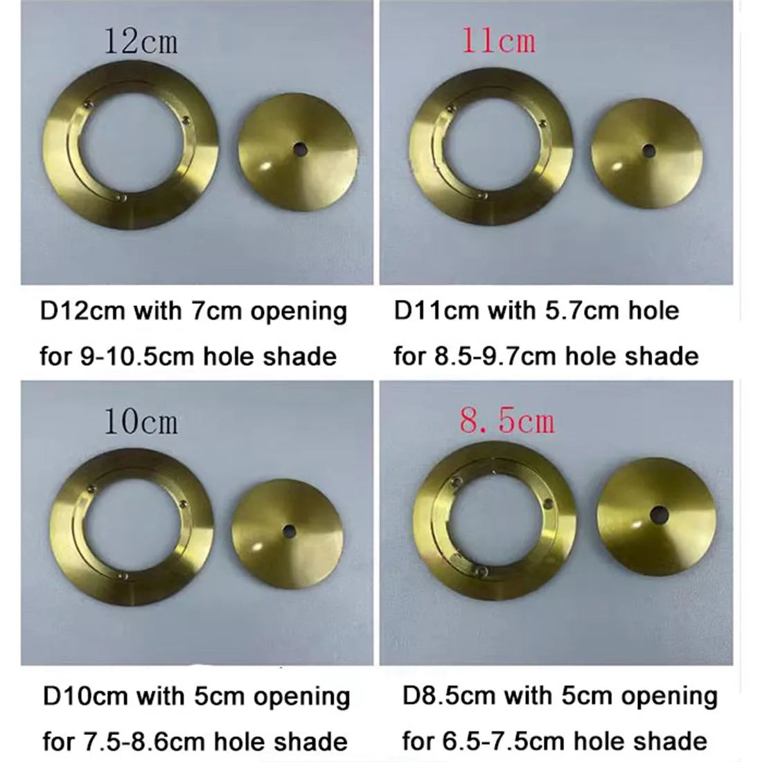 1/5/10pcs Bronze Chrome Metal Lampshade Holder Parts for Magic Bean Glass Shade Silver Aluminum Ring Cover to Hold Lampshade - Adrianas Specialty Lamp Shades