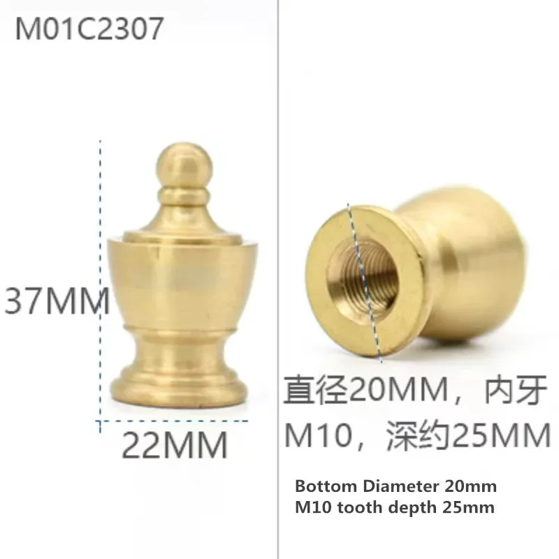 All copper desk lamp connector Brass Screw cover