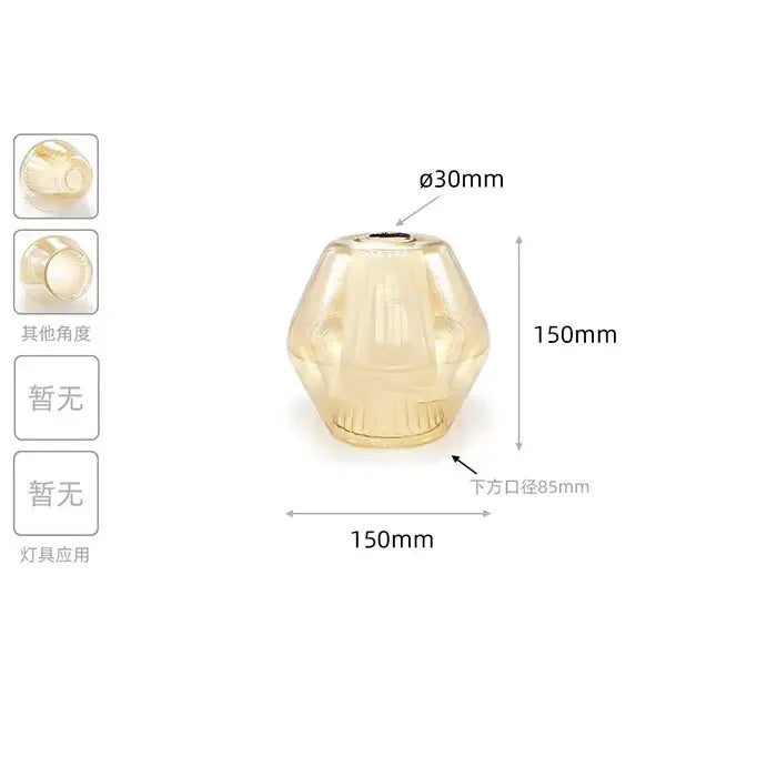 Clear Frost 1.18 Inch Opening E14 Glass Lamp Shades Replacement