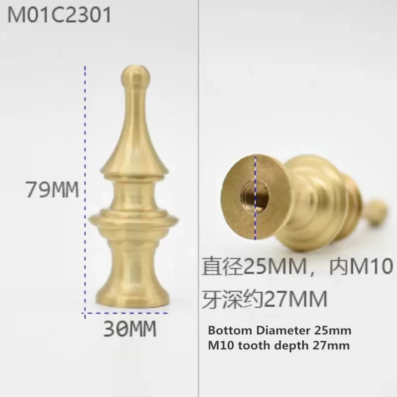 All copper desk lamp connector Brass Screw cover