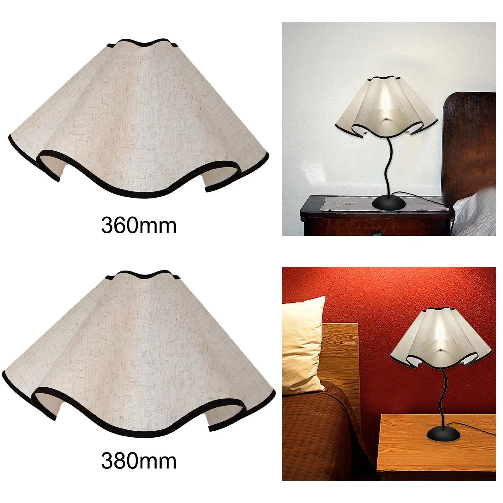 Petal Table Lamp Shade Cover Desk Light Shade for Farmhouse Bedroom Dorm - Adrianas Specialty Lamp Shades