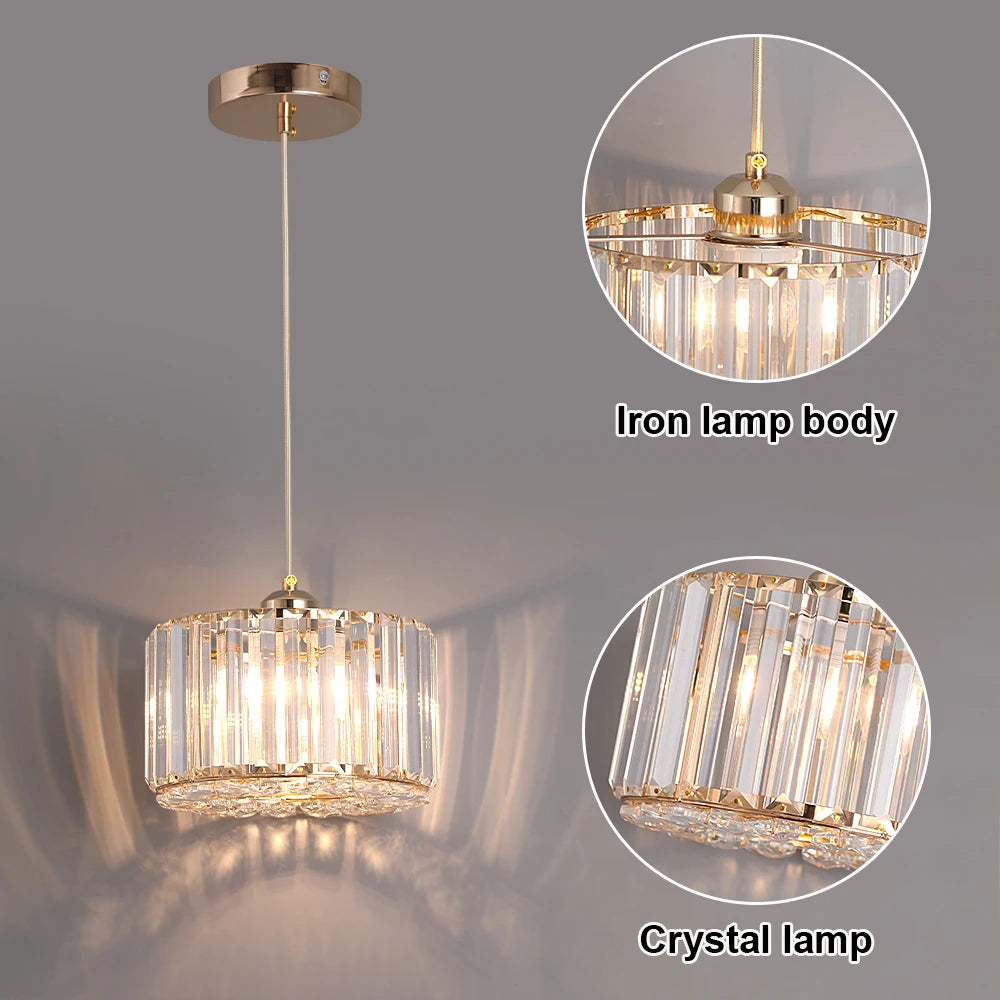 Glass Led Pendant Light Modern Ceiling Lamp Adjustable Living Dining Room Nordic Aisle Decor Balcony Corridor Hanging Fixture - Adrianas Specialty Lamp Shades