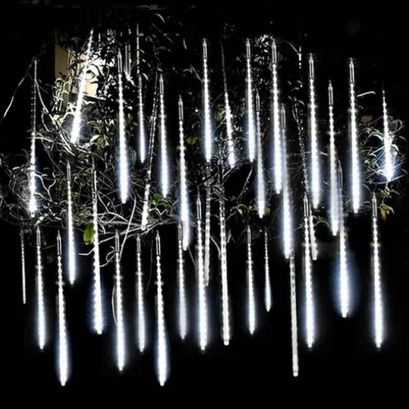 LED Meteor Shower Rain Lights Waterproof Falling Raindrop