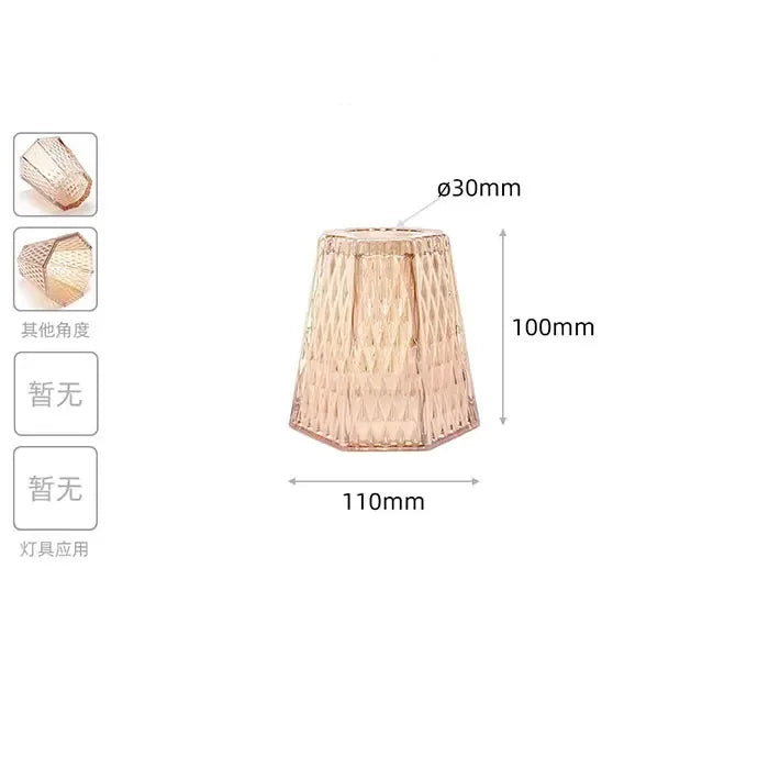 Industrial Stained Glass E14 Lamp Shade Replacement with 30mm Opening