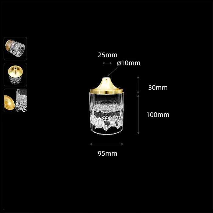 Clear .39 inches small opening Acrylic Lamp Shade Replacement