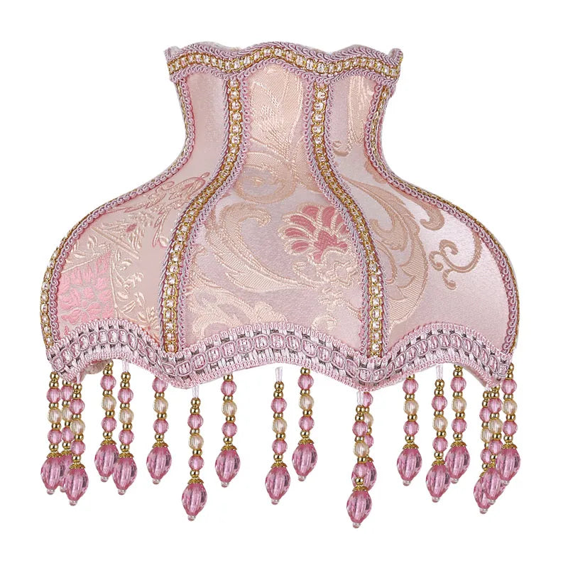 Lamp Shade Vintage High-end Fabric Beads Lace - Adrianas Specialty Lamp Shades