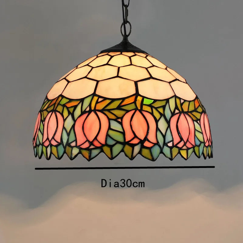 Colorful Glass Tiffany Glass Chandelier