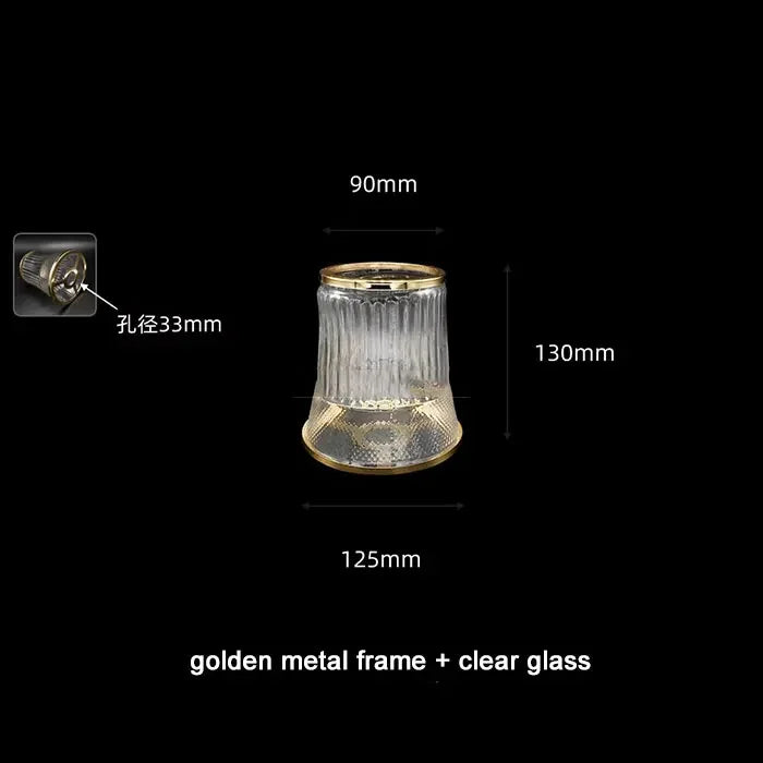 Modern 1.81 - 1.37 Inches Opening Glass or Crystal Lamp Shade