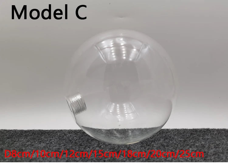 G9 Glass Shade D8/10/12/15/20cm Globe 2cm Fitter Opening Replacement Lampshade for Lusture Pendant Light,Clear White Accessory - Adrianas Specialty Lamp Shades