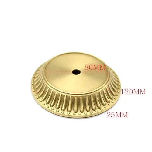 Bohemian Oyster Copper Base for Ceramic Lamps | Wave-Edge Craft Disk, Lighting Fixture Mounting Component