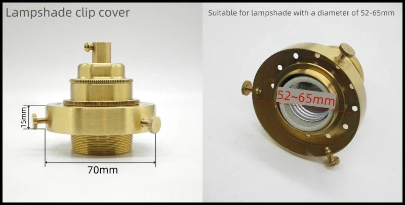 Edison lamp holder for shade Pure brass material quality vintage threaded Socket Bulb Fitting E27 UL/CE lighting copper base