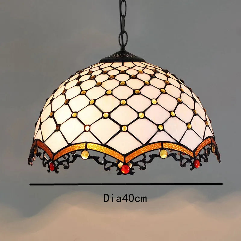 Colorful Glass Tiffany Glass Chandelier