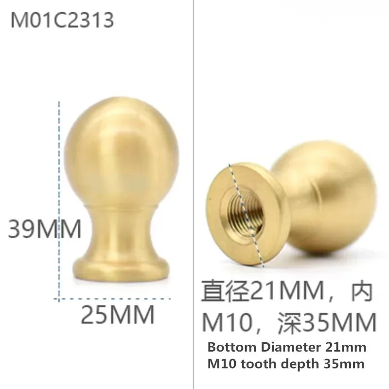 All copper desk lamp connector Brass Screw cover