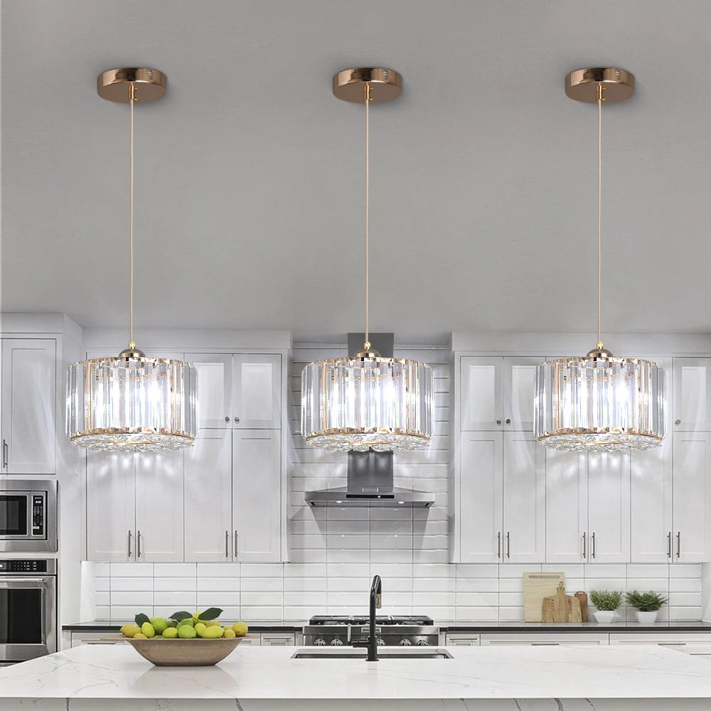 Glass Led Pendant Light Modern Ceiling Lamp Adjustable Living Dining Room Nordic Aisle Decor Balcony Corridor Hanging Fixture - Adrianas Specialty Lamp Shades