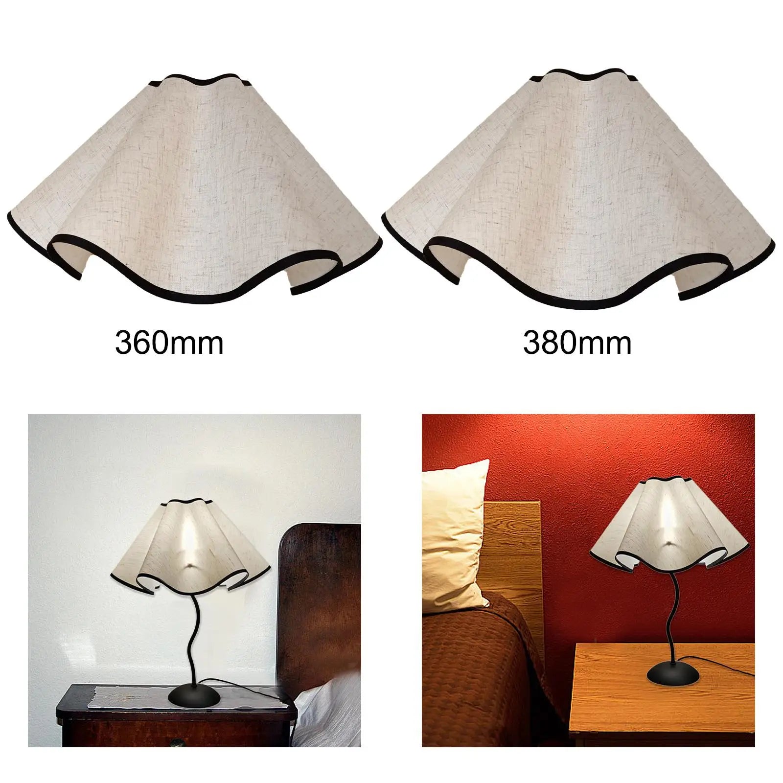 Petal Table Lamp Shade Cover Desk Light Shade for Farmhouse Bedroom Dorm - Adrianas Specialty Lamp Shades