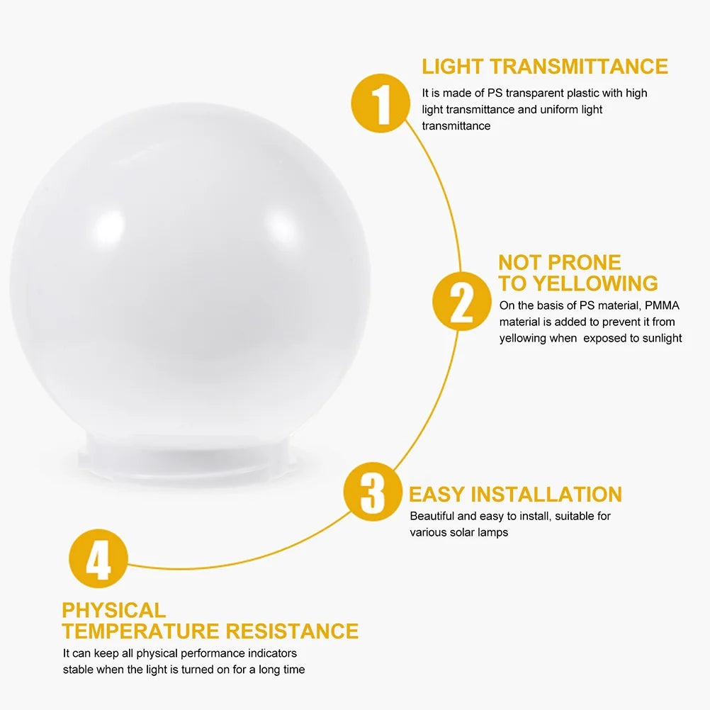 Ball Lampshade Light Fixture Cover Globe Replacement Floor Wall White Dresser Acrylic - Adrianas Specialty Lamp Shades