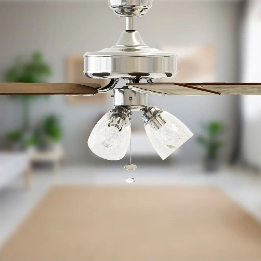 5" Clear Seeded Glass Ceiling Fan Replacement Shade