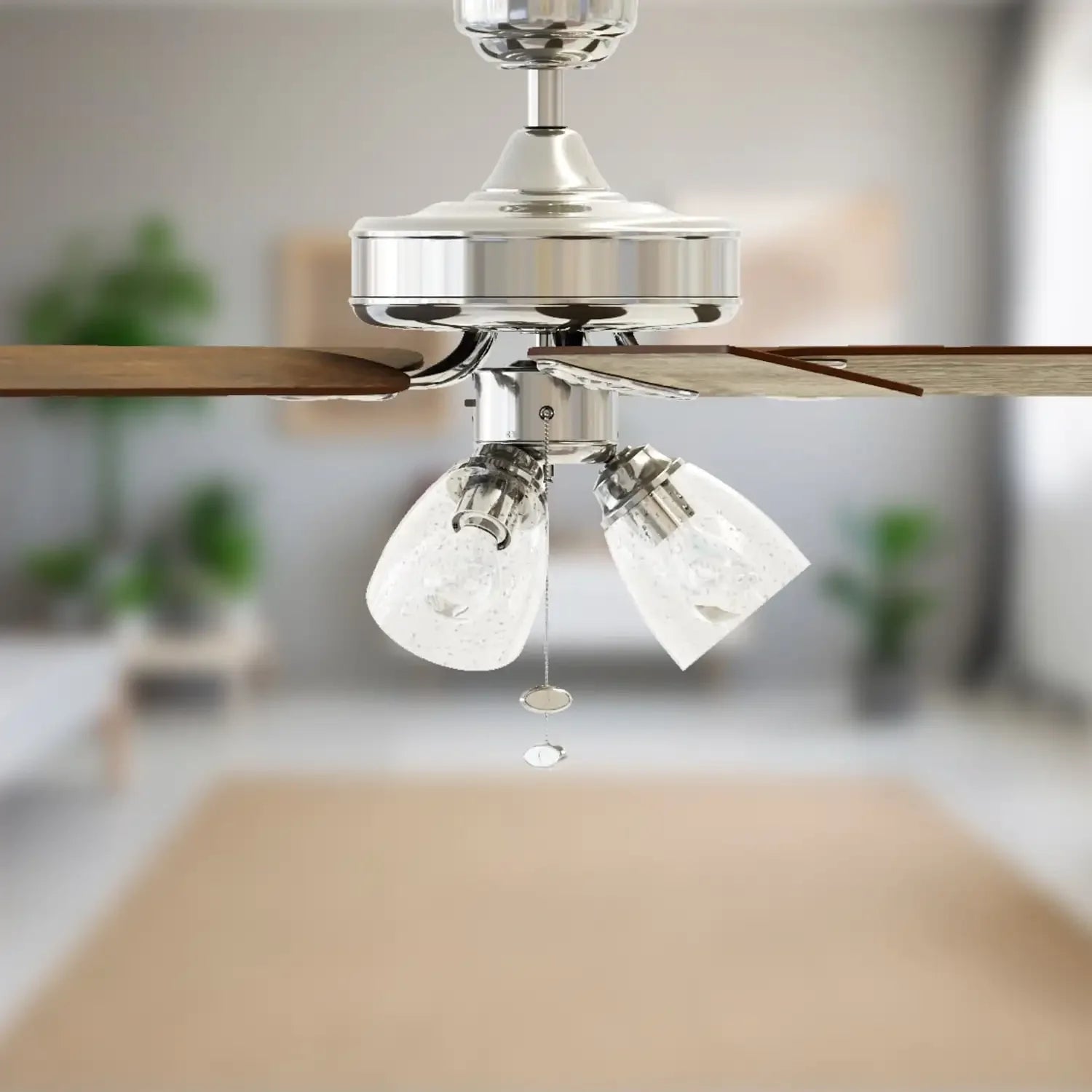 5" Clear Seeded Glass Ceiling Fan Replacement Shade