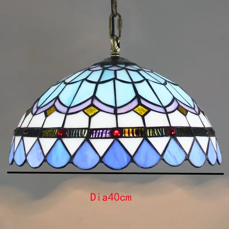 Colorful Glass Tiffany Glass Chandelier