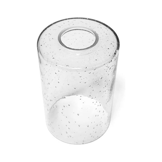 Ring Socket 42mm Opening Clear Bubble Seeded Glass Shade,D10xH15cm Cylinder Glass E26 E27 Lamp Shade Light Fixture Replacement - Adrianas Specialty Lamp Shades