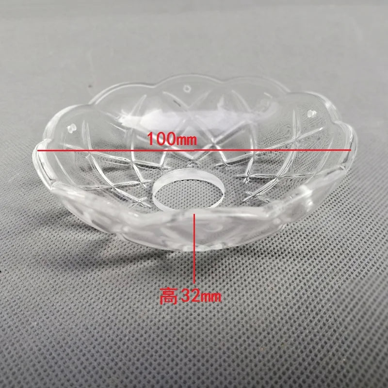 2pcs/lot D100XH30mm European Crystal lampshade floral Glass Bowl Chandelier Decorative plate. E14 tray lighting fittings - Adrianas Specialty Lamp Shades