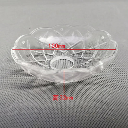 2pcs/lot D100XH30mm European Crystal lampshade floral Glass Bowl Chandelier Decorative plate. E14 tray lighting fittings - Adrianas Specialty Lamp Shades