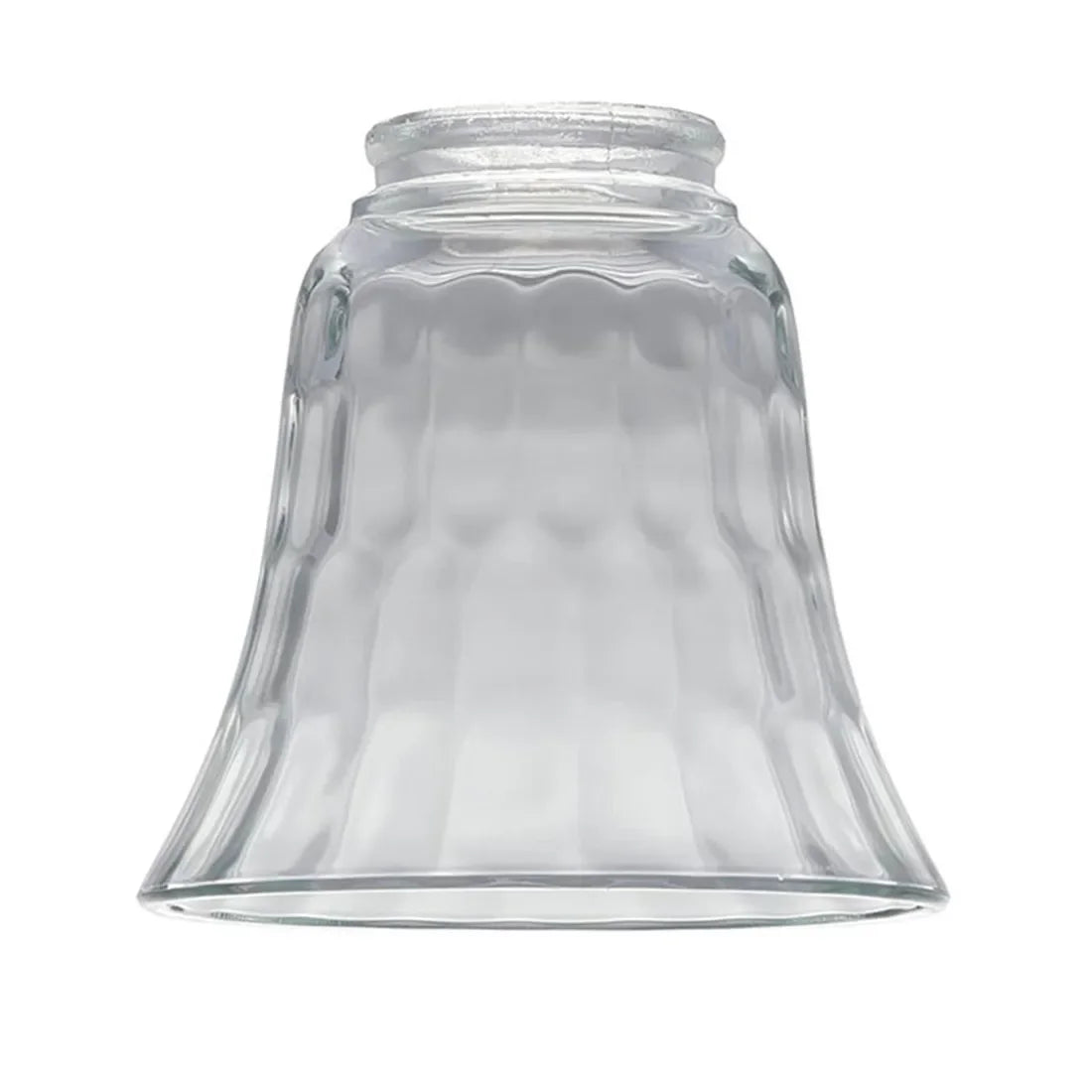 Screw Fixed Clear Hammered Style Bell Glass Shade