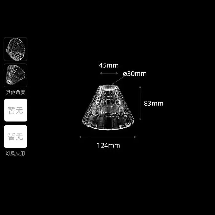 Clear Frost 1.18 Inch Opening E14 Glass Lamp Shades Replacement