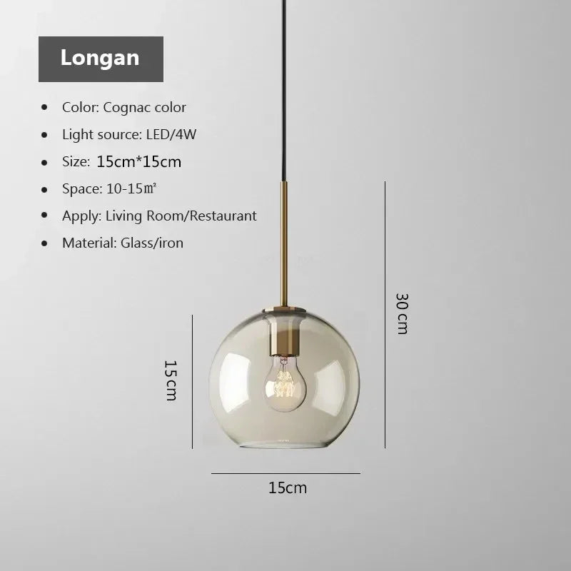 Nordic Glass Pendant Light glass