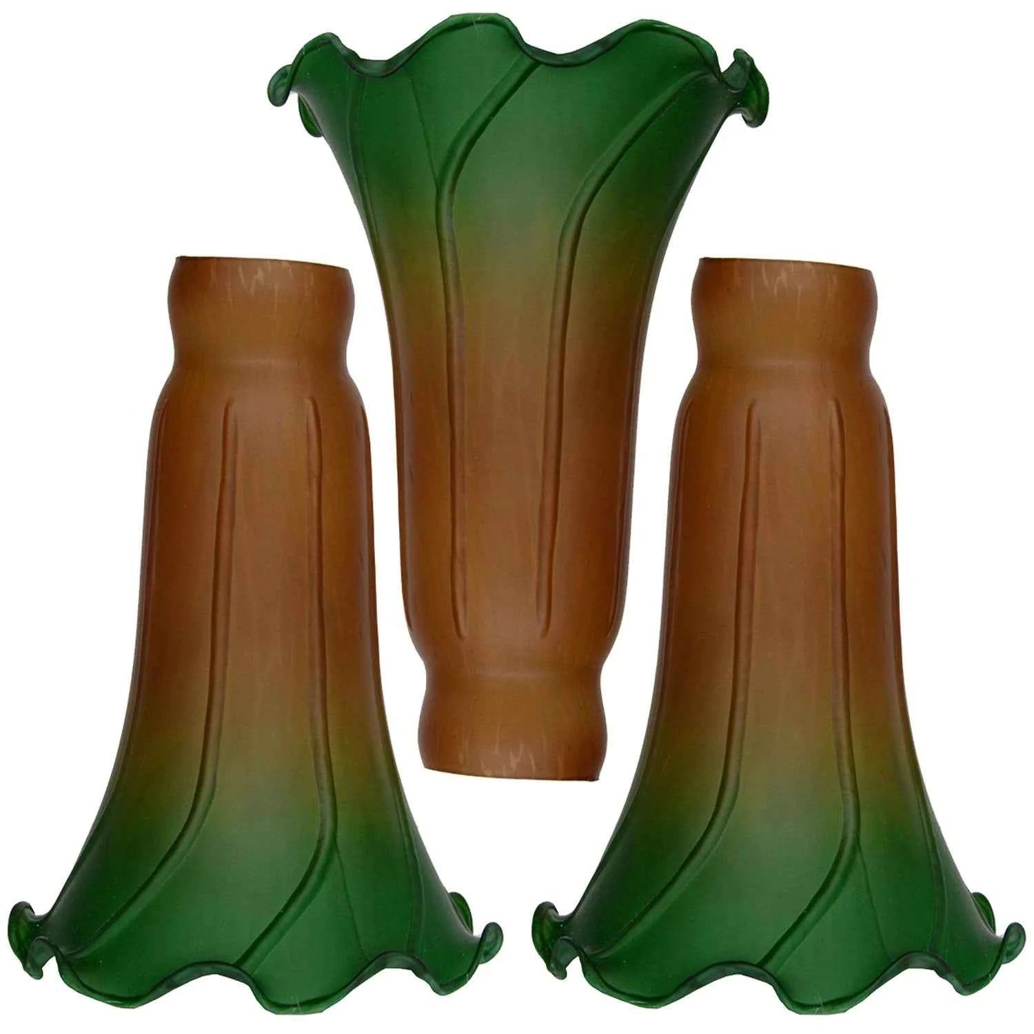 3 Pack Tulip Glass Lamp Shades Lily Lamp Replacement Shades Tiffany Style Flower for Table Pendant Wall Floor Lamp