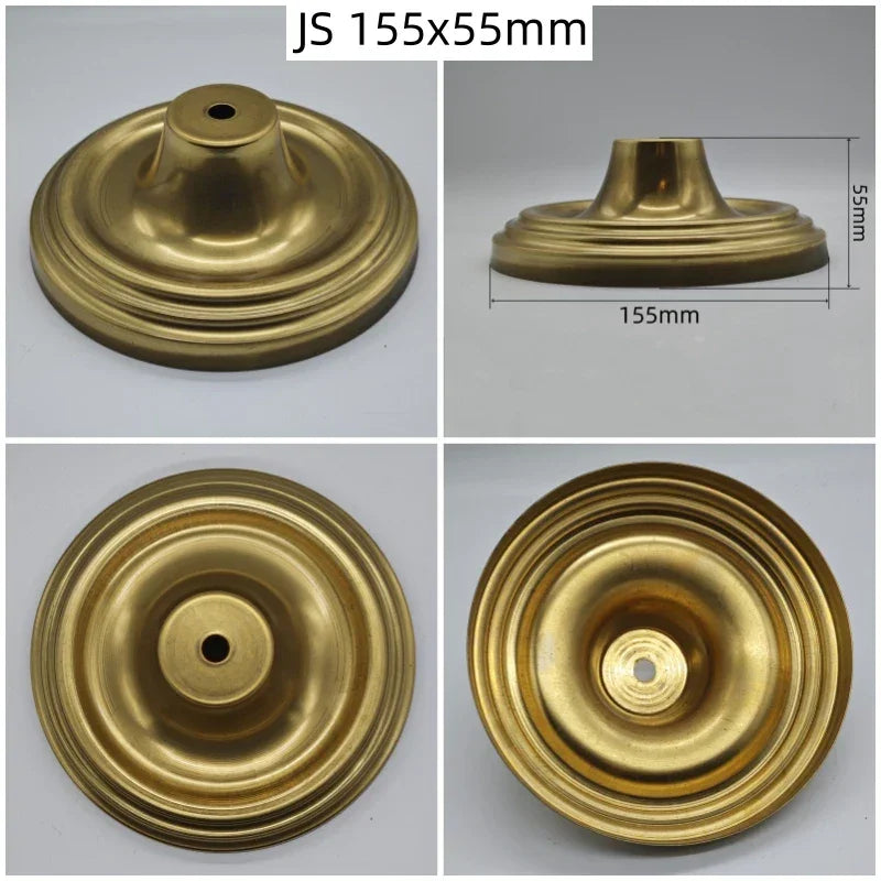 Big sizes of Brass desk lamp lampshade claw unpolished ceramic vase lid copper cover customizble DIY copper Lighting accessories