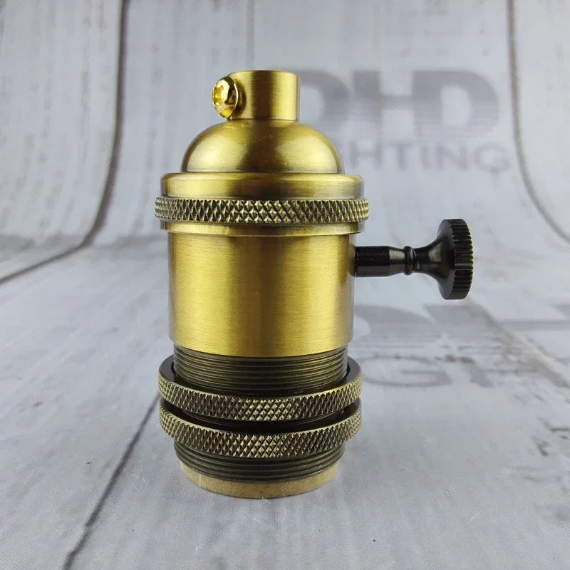 Electroplated copper Light Holder brass material silver/antique brass/shinning black 100% copper DIY Pendant Light Lamp Sockets