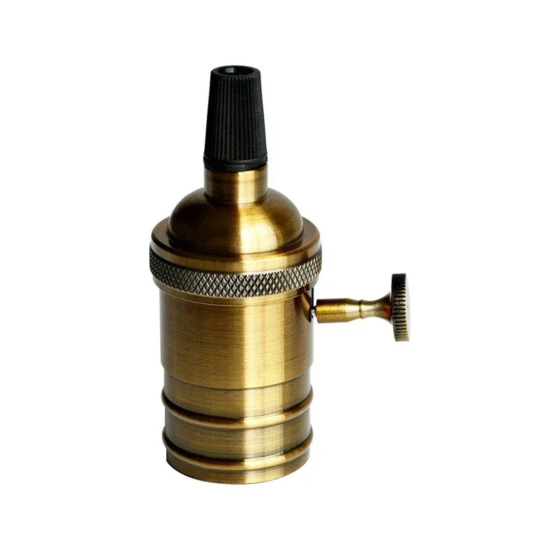 Electroplated copper Light Holder brass material silver/antique brass/shinning black 100% copper DIY Pendant Light Lamp Sockets