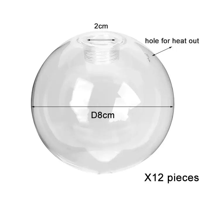 100mm 150mm Sphere G9 Round Ball Lamp Cover Clear Glass Globe Lampshade Replacement for Lighting Fixture Wall Sconces Chandelier - Adrianas Specialty Lamp Shades