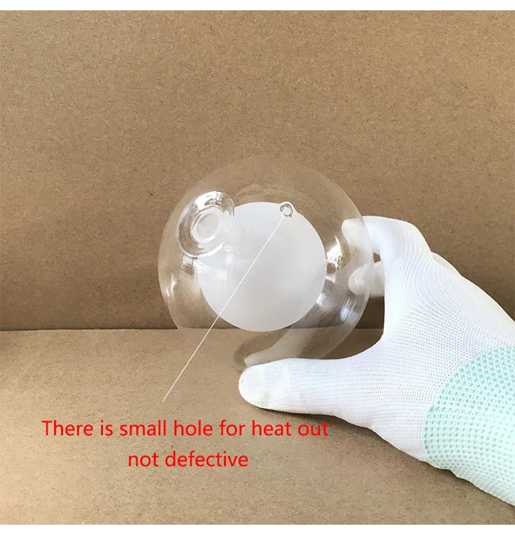 G9 Glass Shade D8/10/12/15/20cm Globe 2cm Fitter Opening Replacement Lampshade for Lusture Pendant Light,Clear White Accessory - Adrianas Specialty Lamp Shades