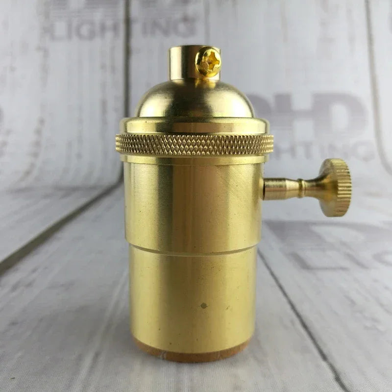 Electroplated copper Light Holder brass material silver/antique brass/shinning black 100% copper DIY Pendant Light Lamp Sockets