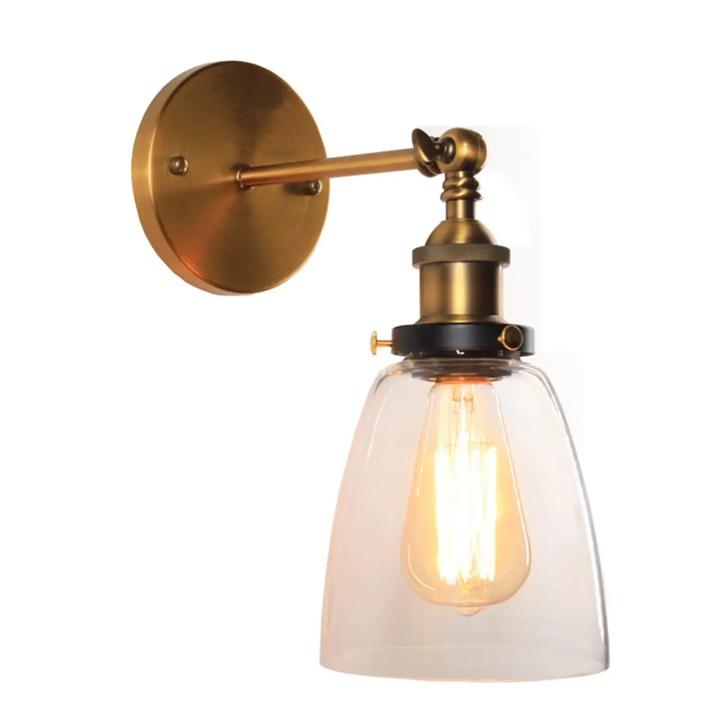 1.65 inch Transparent Cone-Shaped Glass Lampshade