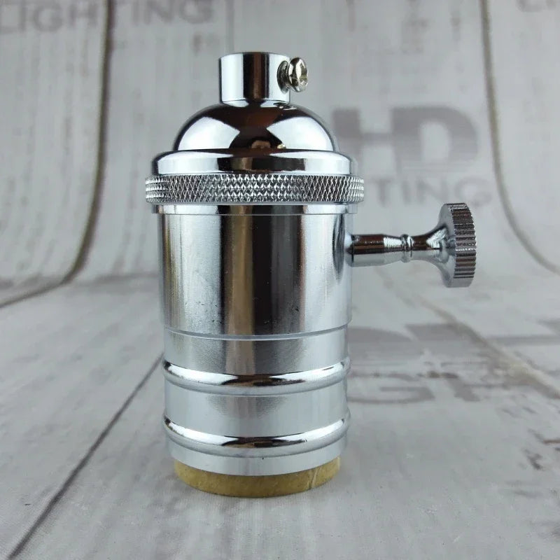 Electroplated copper Light Holder brass material silver/antique brass/shinning black 100% copper DIY Pendant Light Lamp Sockets