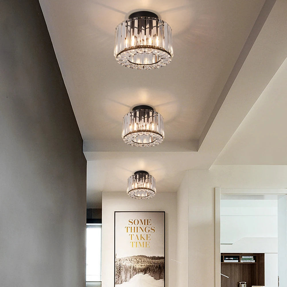 Glass Led Pendant Light Modern Ceiling Lamp Adjustable Living Dining Room Nordic Aisle Decor Balcony Corridor Hanging Fixture - Adrianas Specialty Lamp Shades