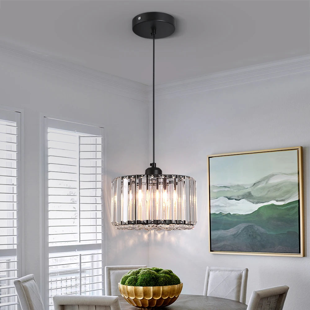 Glass Led Pendant Light Modern Ceiling Lamp Adjustable Living Dining Room Nordic Aisle Decor Balcony Corridor Hanging Fixture - Adrianas Specialty Lamp Shades