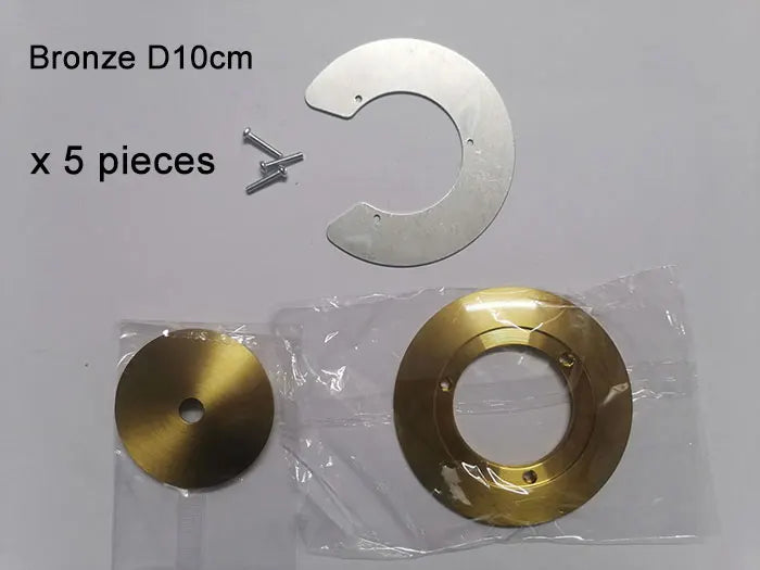 1/5/10pcs Bronze Chrome Metal Lampshade Holder Parts for Magic Bean Glass Shade Silver Aluminum Ring Cover to Hold Lampshade - Adrianas Specialty Lamp Shades